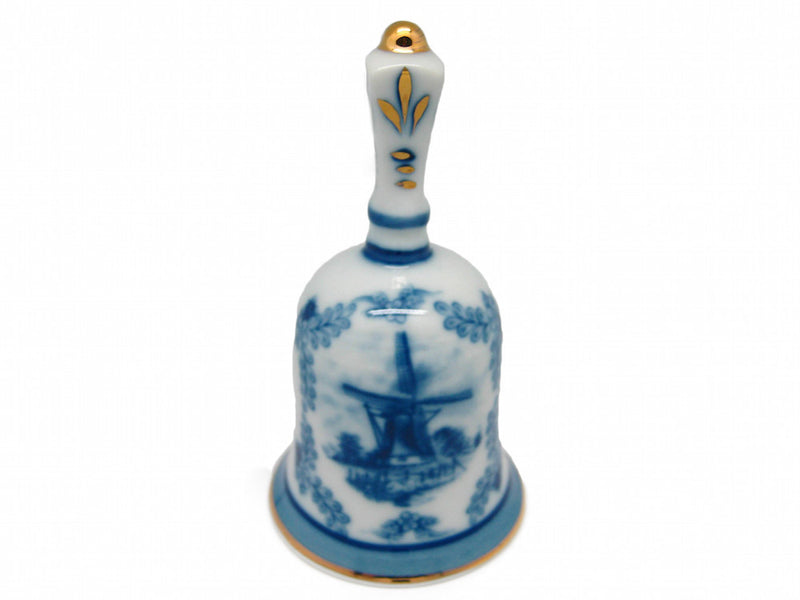 Vintage Victorian Antique Bell Jewelry Box Delft Blue - ScandinavianGiftOutlet