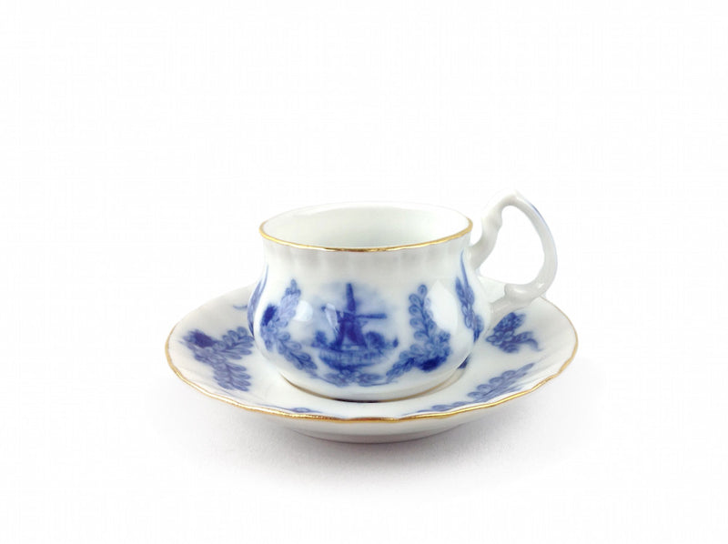 Victorian Mini Tea Set Cup and Saucer Delft - ScandinavianGiftOutlet