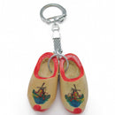 Dutch Gift Idea Wooden Shoes Keychain Natural - ScandinavianGiftOutlet