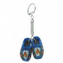 Wooden Shoe Clogs Keychain Blue - ScandinavianGiftOutlet