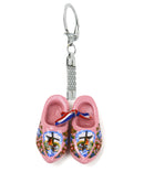 Hot Pink Wooden Clogs Keychain - ScandinavianGiftOutlet
