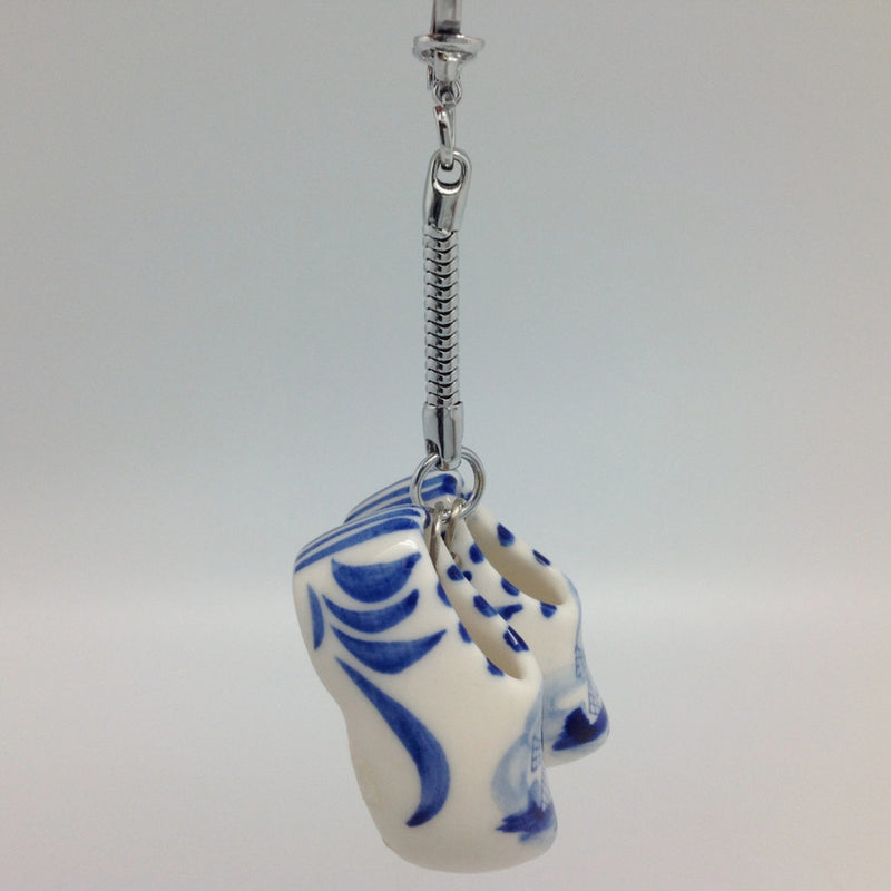 Holland Clogs Large Delft Ceramic Key Ring - ScandinavianGiftOutlet