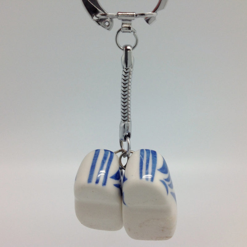 Holland Clogs Large Delft Ceramic Key Ring - ScandinavianGiftOutlet