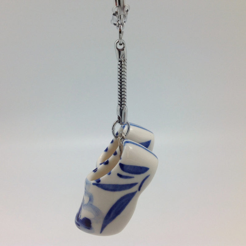 Holland Clogs Large Delft Ceramic Key Ring - ScandinavianGiftOutlet