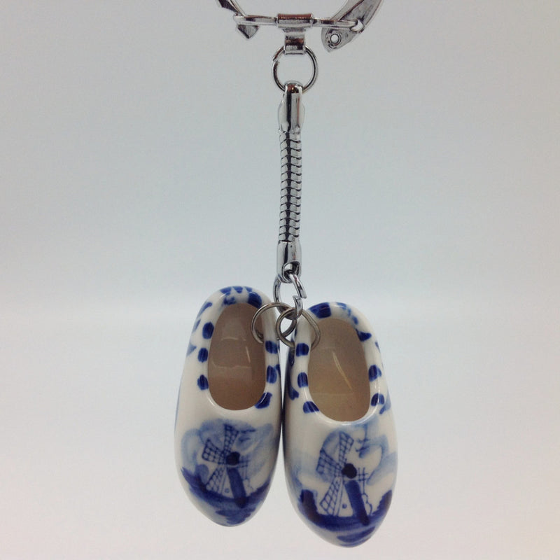 Holland Clogs Large Delft Ceramic Key Ring - ScandinavianGiftOutlet