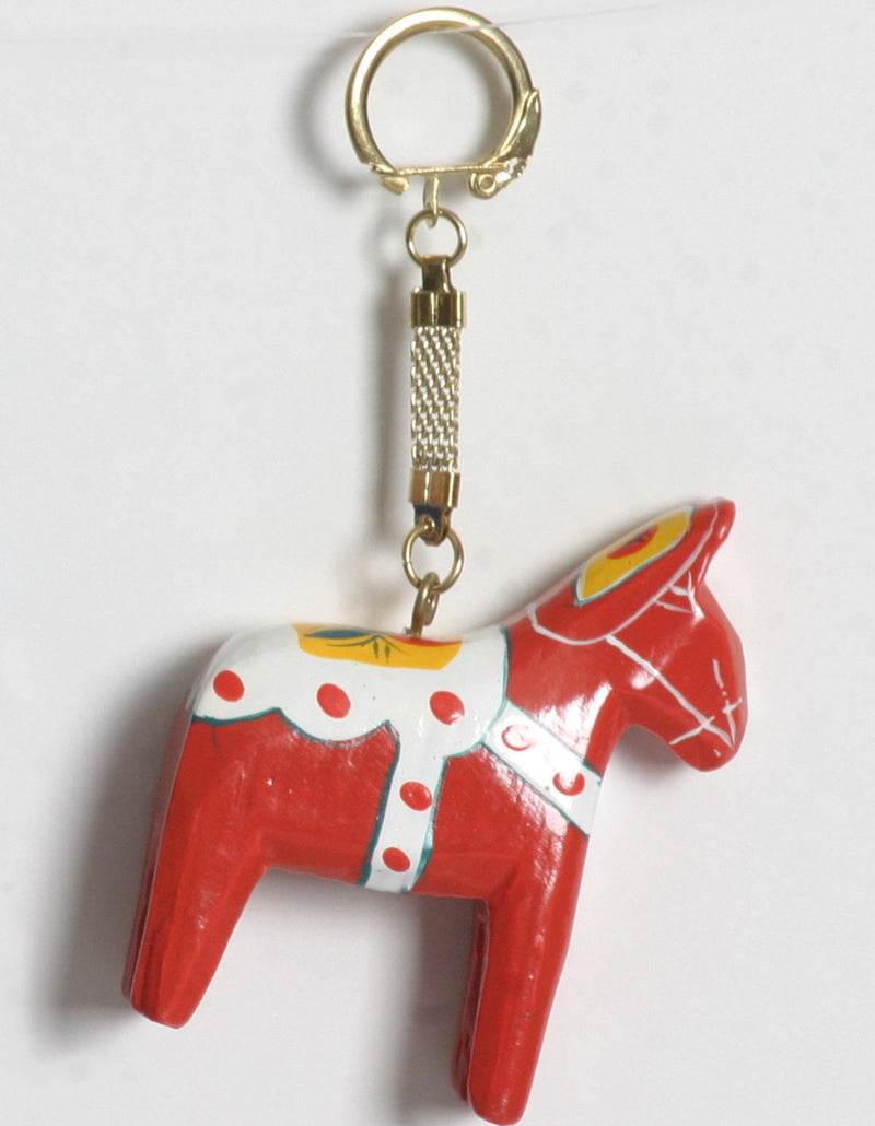 Dalarna Horse Red Key Ring - ScandinavianGiftOutlet