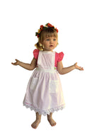 Girls Lace Ecru Full Apron (Ages 2-8) - ScandinavianGiftOutlet
