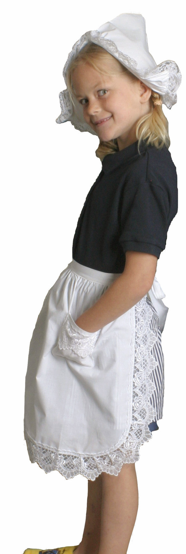 Girls Lace White Half Apron (Ages 4-16) - ScandinavianGiftOutlet