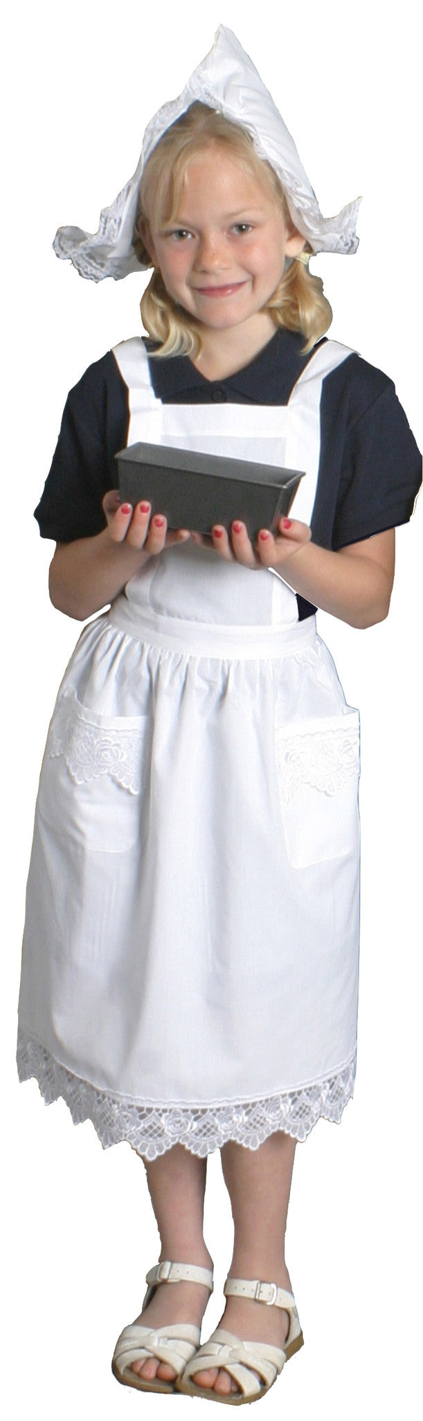 Girls Lace White Full Apron (Ages 8-16) - ScandinavianGiftOutlet