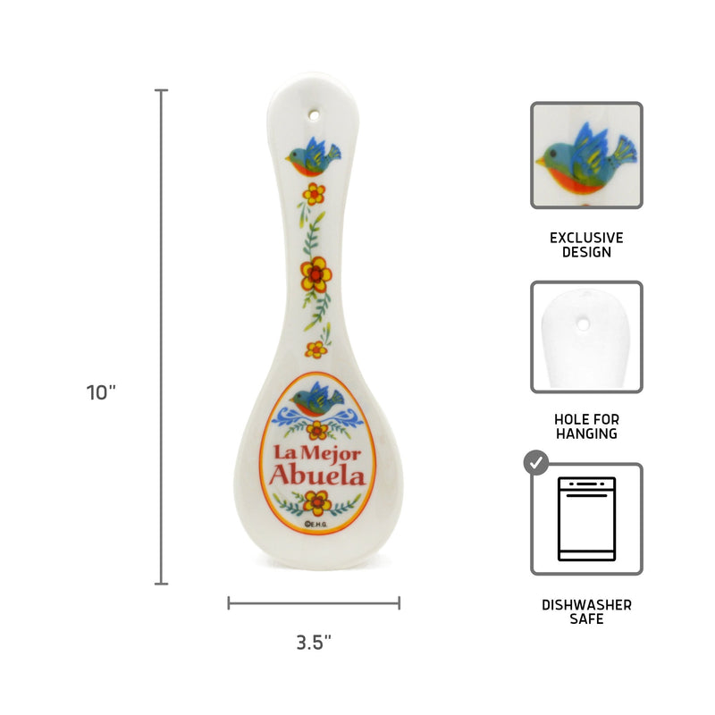 "La Mejor Abuela" Porcelain Spoon Rest