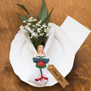Oktoberfest Party Favor String Leg German Lady Kitchen Magnet