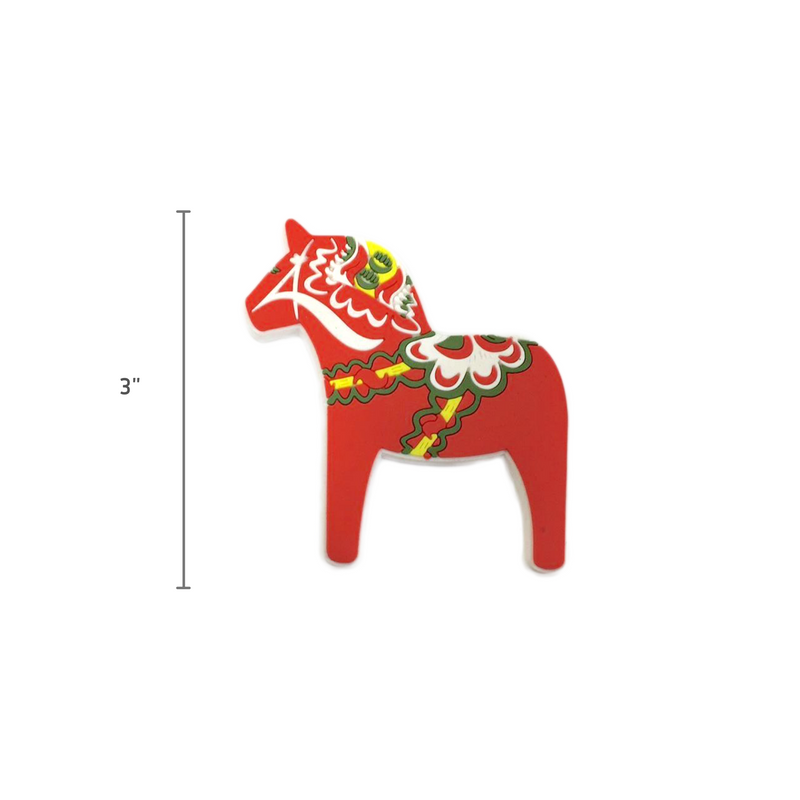 Red Dala Horse Kitchen Magnet