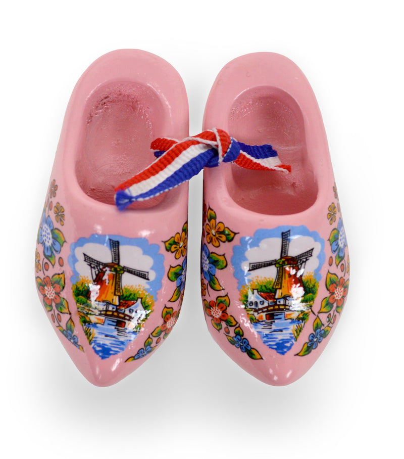Pink Wooden Shoes Magnet 2.5" - ScandinavianGiftOutlet