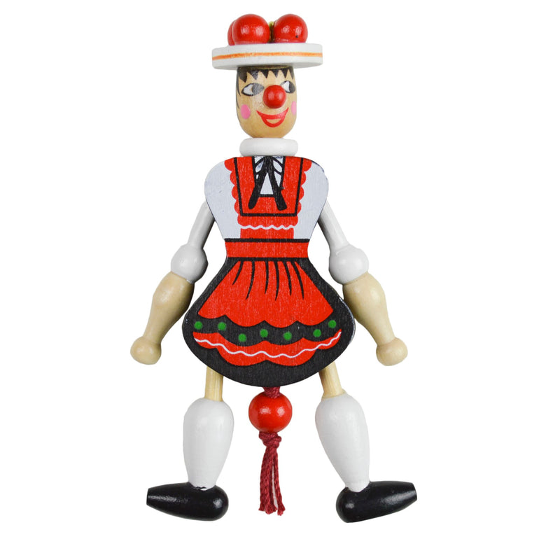 Bavarian Girl Jumping Jack Souvenir Fridge Magnet