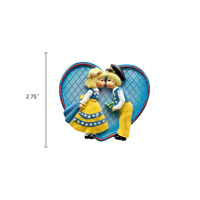 Party Favor Kitchen Magnet Swedish Kissing Couple