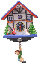 Refrigerator Magnet: Alpine Boy Clock - ScandinavianGiftOutlet