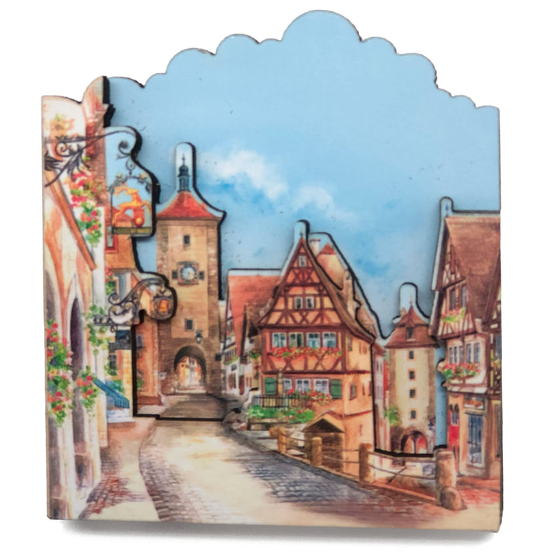3-D Kitchen Magnet of the German Village of Rothenburg