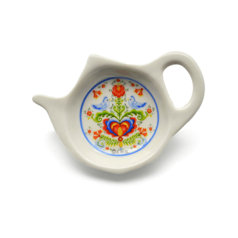 Rosemaling and Lovebirds Decorative Magnetic Teapot - ScandinavianGiftOutlet