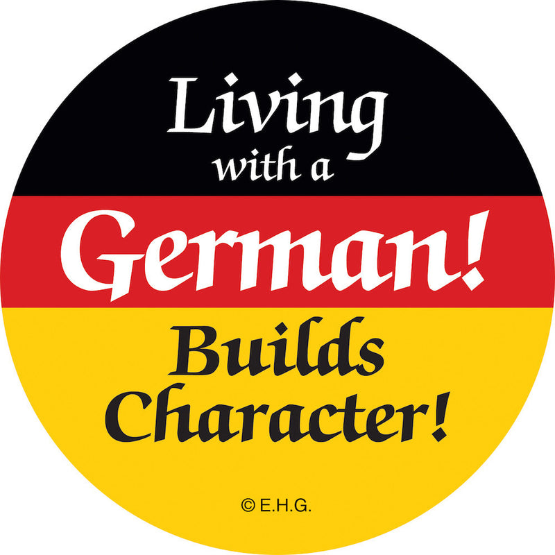 Magnetic Button: Living with German - ScandinavianGiftOutlet