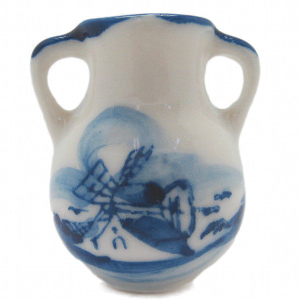 Miniature Ceramic Delft Blue Vase - ScandinavianGiftOutlet