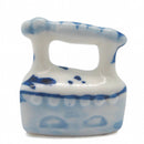Miniature Ceramic Delft Blue Iron - ScandinavianGiftOutlet