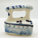 Miniature Ceramic Delft Blue Iron - ScandinavianGiftOutlet