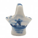 Miniature Ceramic Delft Blue Basket - ScandinavianGiftOutlet