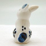 Ceramic Miniatures Animals Delft Blue Rabbit - ScandinavianGiftOutlet