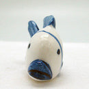 Ceramic Miniatures Animals Delft Blue Fish - ScandinavianGiftOutlet