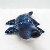 Ceramic Miniatures Animals Delft Blue Alligator - ScandinavianGiftOutlet