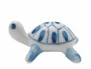 Ceramic Miniatures Animals Delft Blue Turtle - ScandinavianGiftOutlet