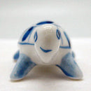 Ceramic Miniatures Animals Delft Blue Turtle - ScandinavianGiftOutlet