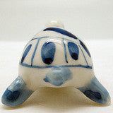 Ceramic Miniatures Animals Delft Blue Turtle - ScandinavianGiftOutlet