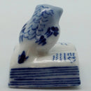 Porcelain Miniatures Animal Delft Blue Owl - ScandinavianGiftOutlet