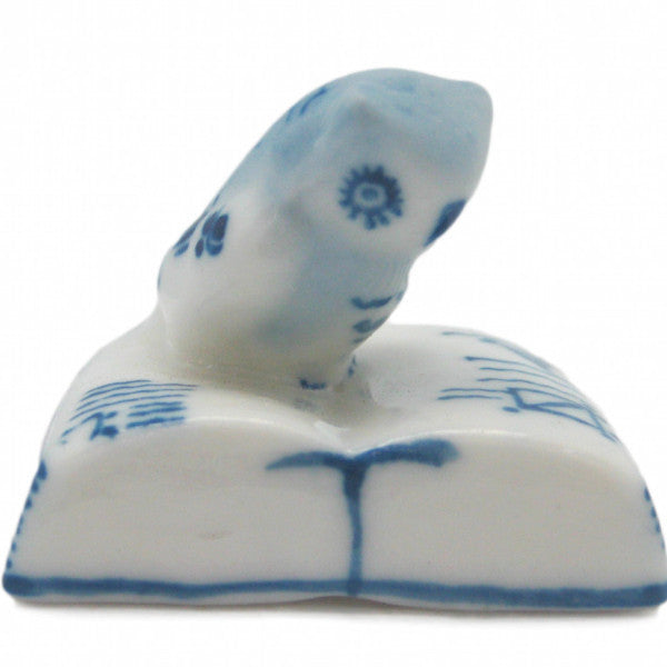 Porcelain Miniatures Animal Delft Blue Owl - ScandinavianGiftOutlet