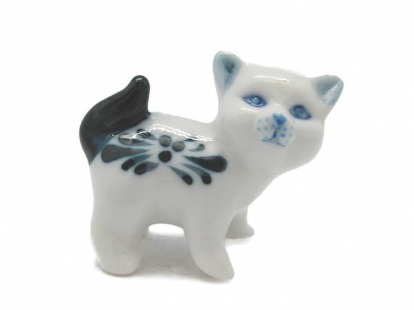 Animals Miniatures Blue Standing Cat - ScandinavianGiftOutlet