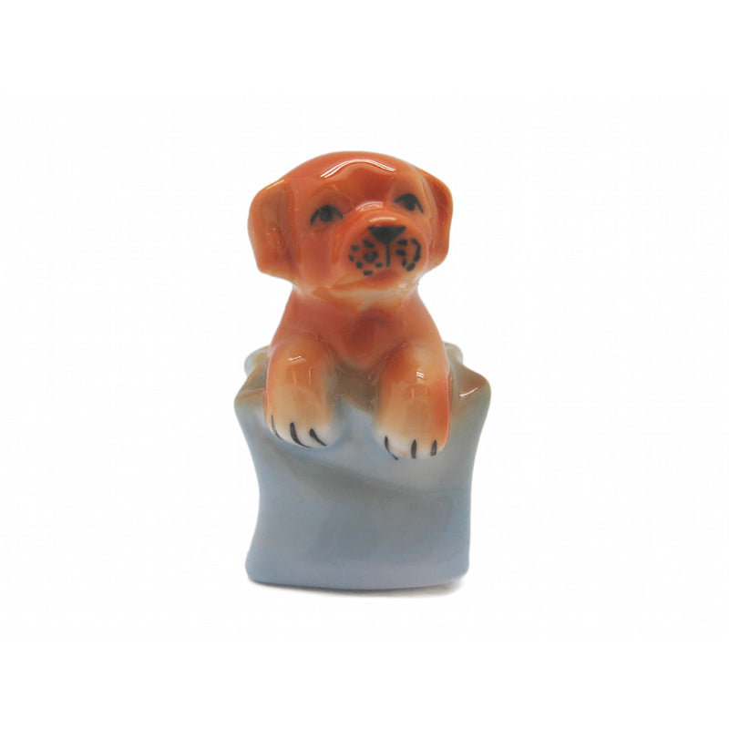Animals Miniatures Dog In Sack - ScandinavianGiftOutlet