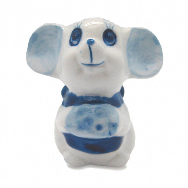 Collectible Ceramic Miniatures Mouse w/Cheese - ScandinavianGiftOutlet