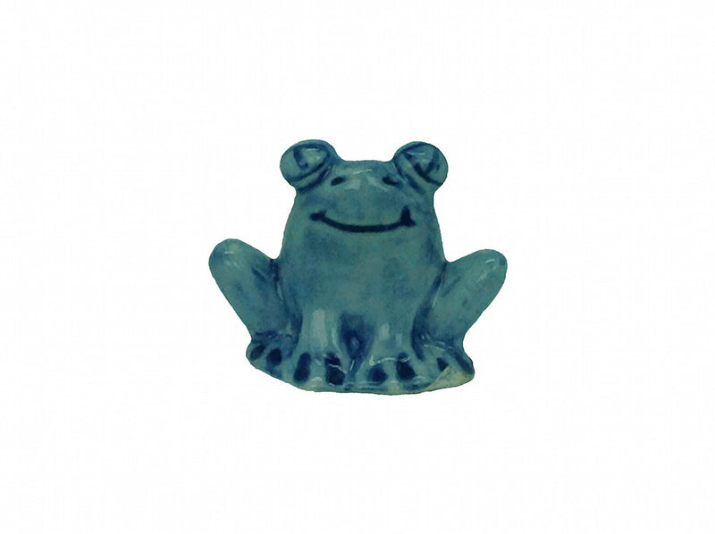 Ceramic Miniature Frog Blue - ScandinavianGiftOutlet