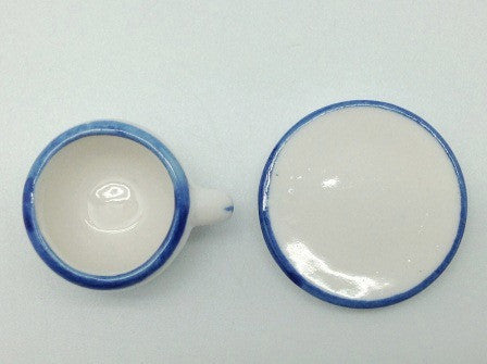 Miniature Cup and Saucer Set Delft - ScandinavianGiftOutlet
