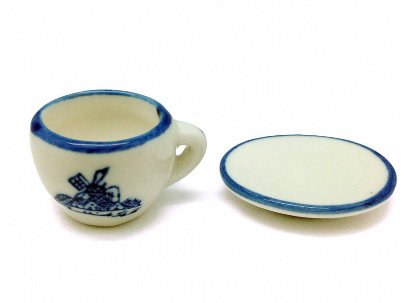 Miniature Cup and Saucer Set Delft - ScandinavianGiftOutlet