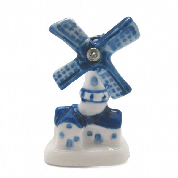 Collectible Ceramic Miniature Delft Blue Windmill - ScandinavianGiftOutlet