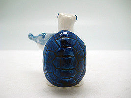 Miniature Musical Instrument Turtle With Violin Delft Blue - ScandinavianGiftOutlet
