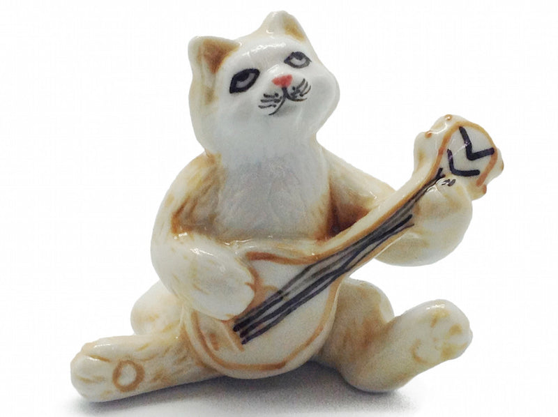 Miniature Musical Instrument Cat With Banjo - ScandinavianGiftOutlet