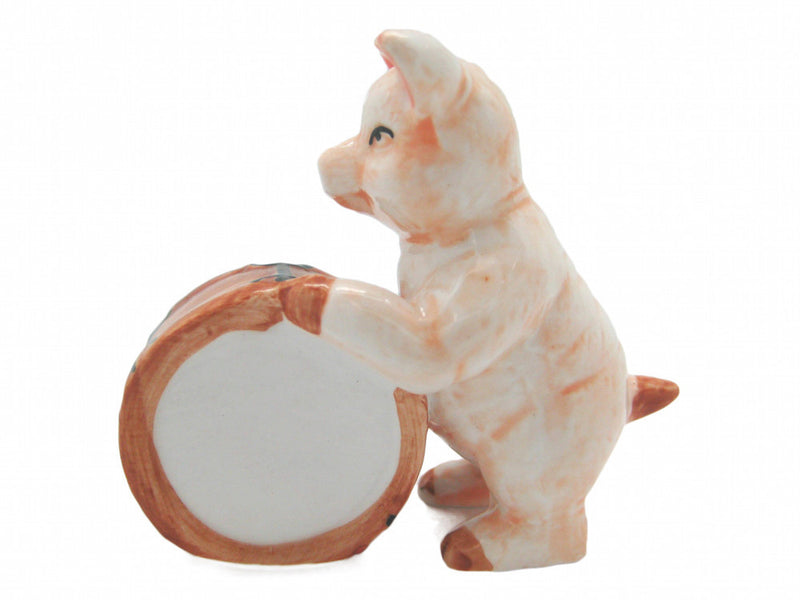 Miniature Musical Instrument Pig With Drum - ScandinavianGiftOutlet