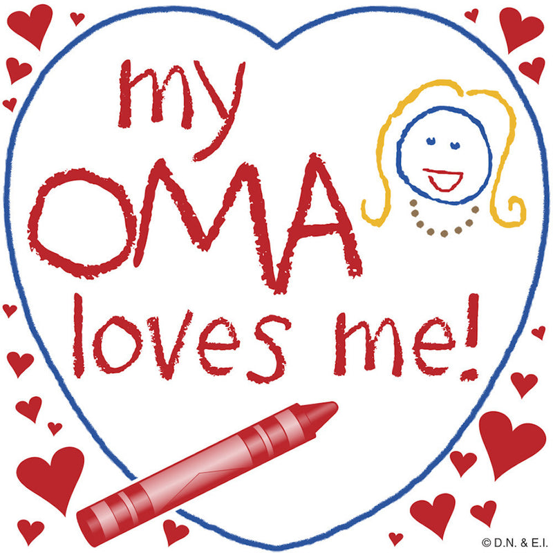 German Gift Magnet "My Oma Loves Me" - ScandinavianGiftOutlet