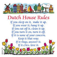 Dutch Souvenirs Magnet "Dutch House Rules" - ScandinavianGiftOutlet