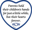 "Parents Hold Their Childrens Hands for a Little While But Their Hearts Forever" Heart Fridge Magnet Tile - ScandinavianGiftOutlet