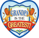 "Grandpa Is The Greatest" Heart Fridge Magnet Tile - ScandinavianGiftOutlet