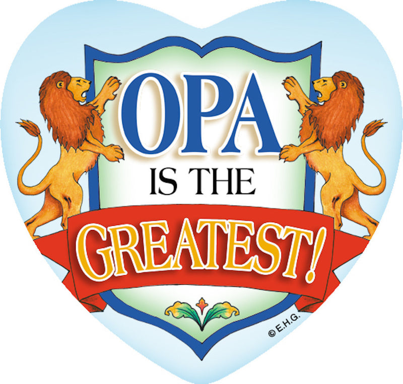 Ceramic Tile Magnet: Opa Greatest - ScandinavianGiftOutlet